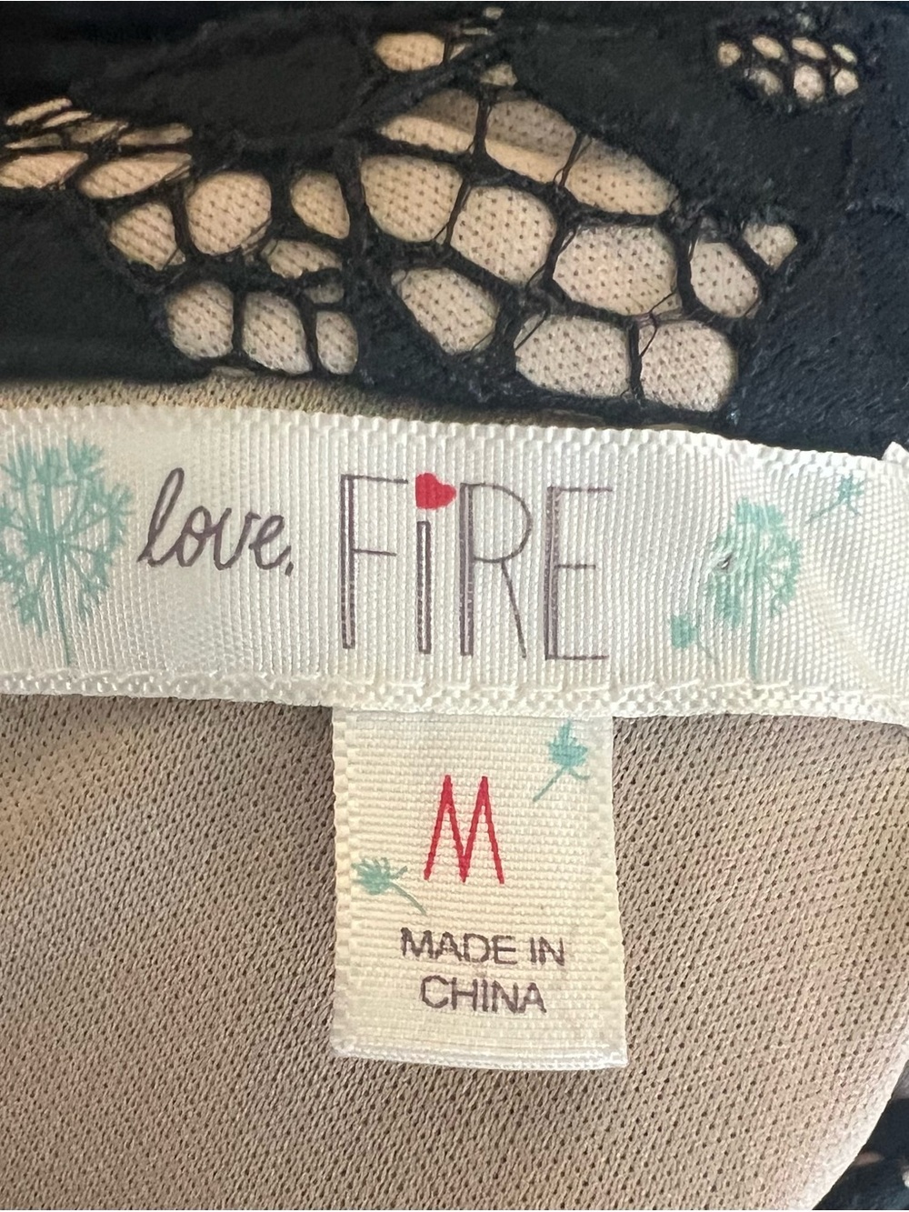 love, Fire Black Lace High-Neck Mini Dress Size Medium - Picture 2 of 13